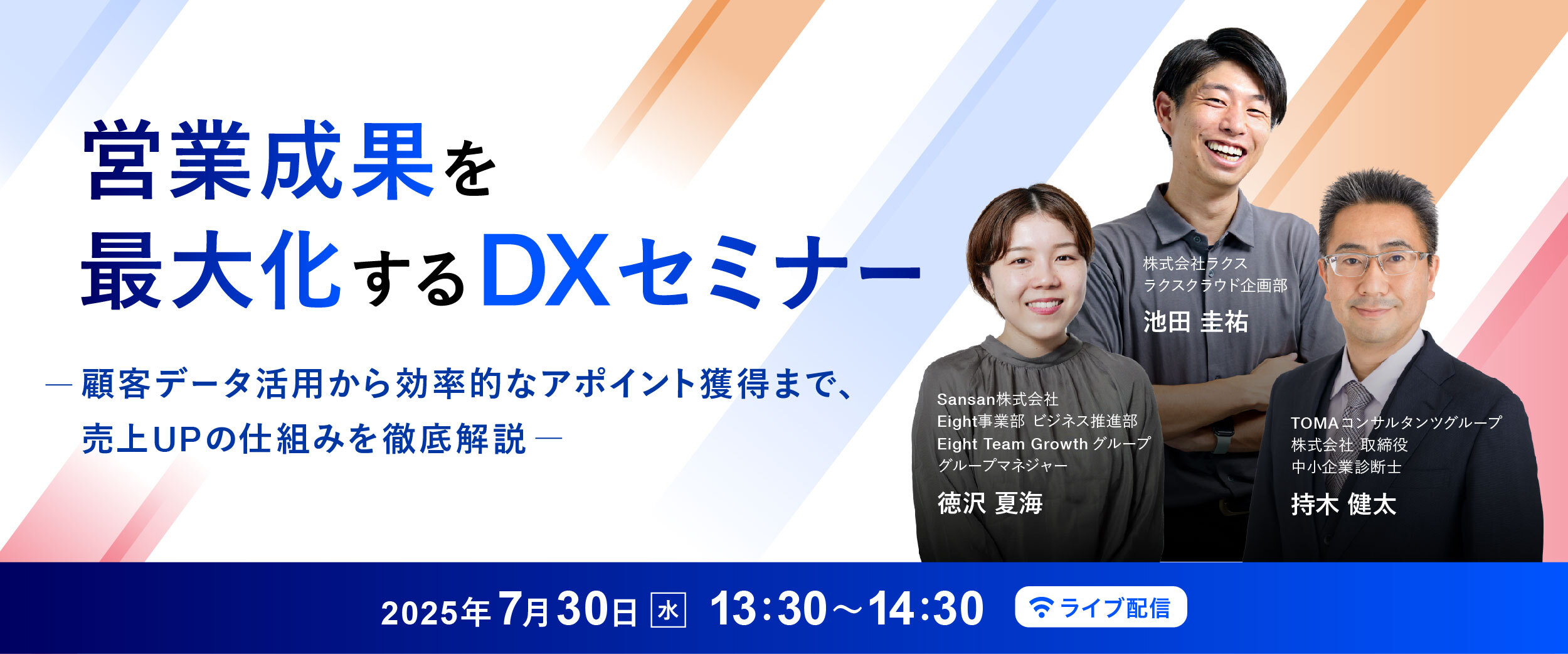 営業成果を最大化するDXセミナー 〜顧客データ活用から効率的なアポイント獲得まで、売上UPの仕組みを徹底解説〜